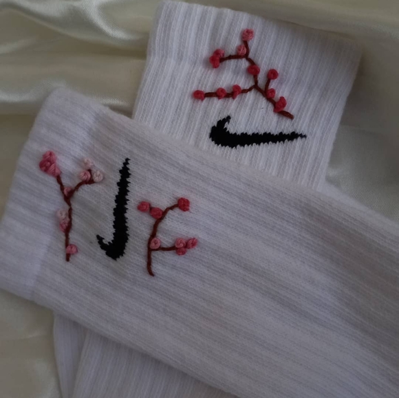 Cherry Blossom Nike Socks - Picture 3 of 3